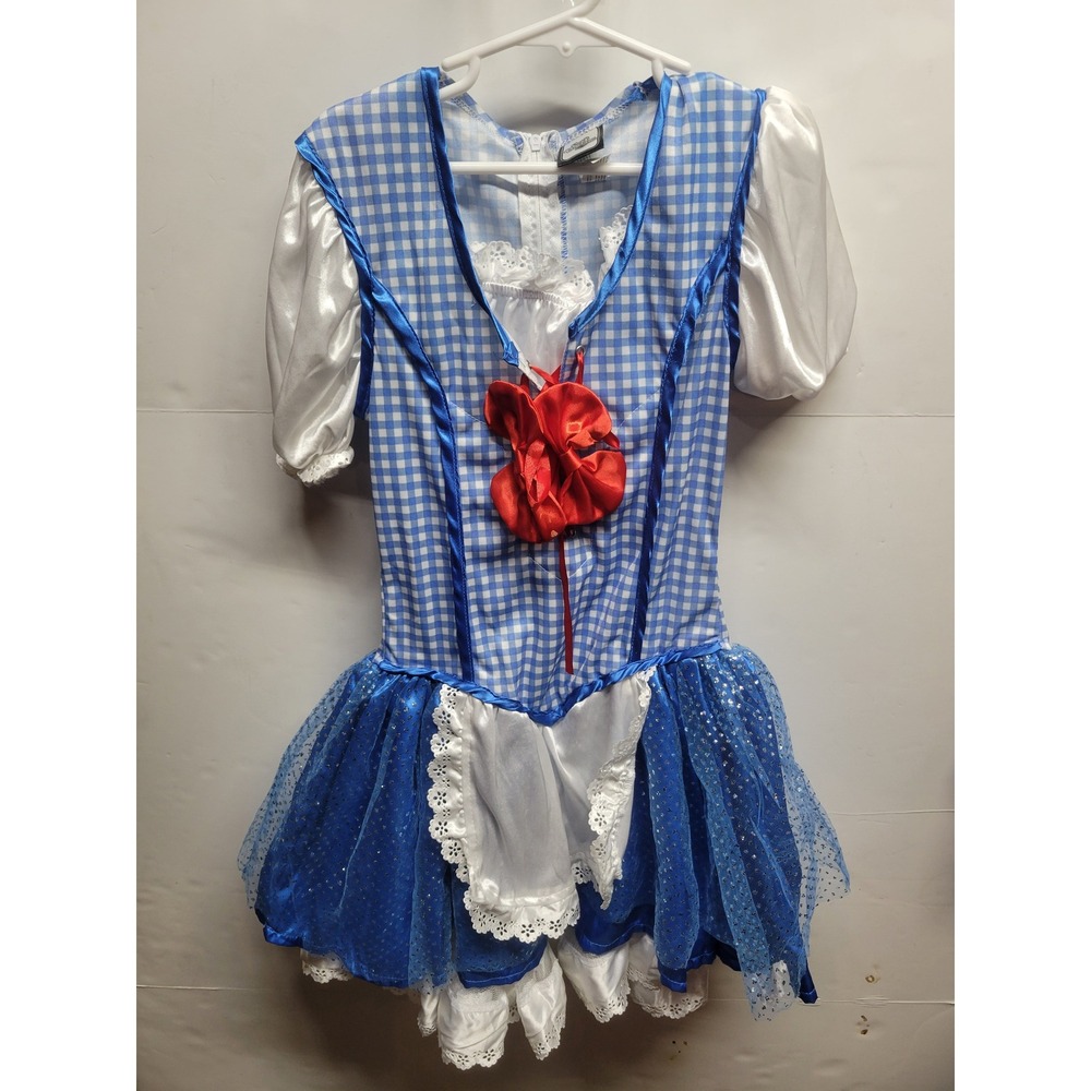 Wizard Of Oz Dorothy Costume Dress Blue‎ Gingham Halloween Cosplay Kids